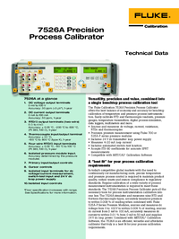 Thumbnail of document Data Sheet - 7526A-156 Precision Process Calibrator